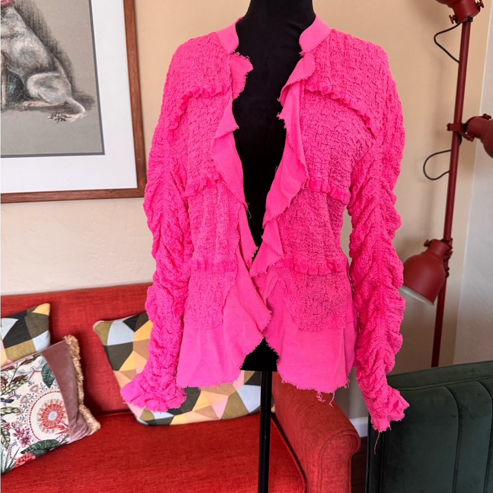 We The Free Vibrant Pink Knit Top